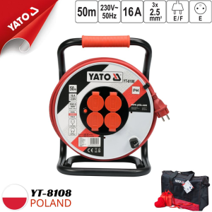 Cuộn Dây Điện Rulo Yato YT-8108 (50m - 16A) - Chính Hãng Ba Lan