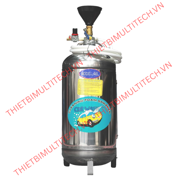 Bình Phun Bọt Tuyết Inox 40L - Chống Rỉ, Tạo Bọt Cực Mịn