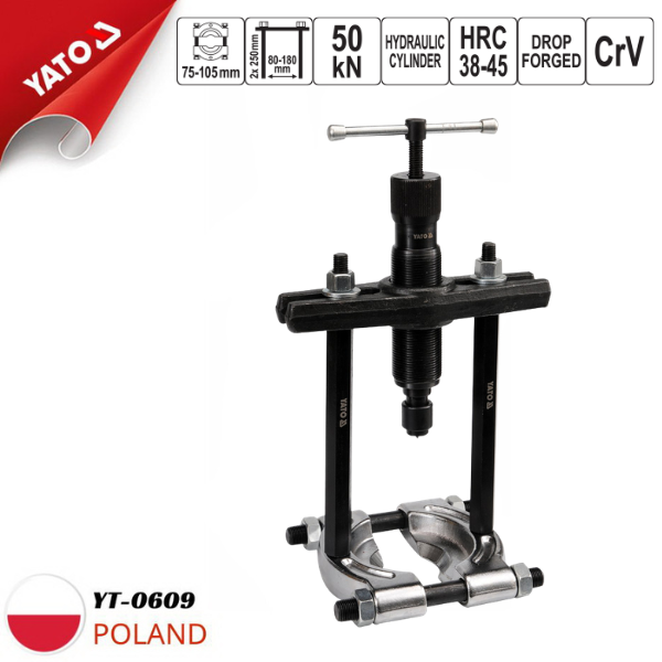 Bộ Vam Chặn Bi Thủy Lực 5 Tấn Yato YT-0609 - Chính Hãng Ba Lan