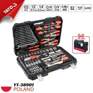 Bộ Đồ Nghề 122 Món Yato YT-38901 - Chuyên Dụng Cho Garage Ô Tô