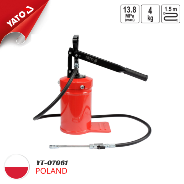 Máy Bơm Mỡ Dùng Tay 4Kg Yato YT-07061 - Chính Hãng Ba Lan